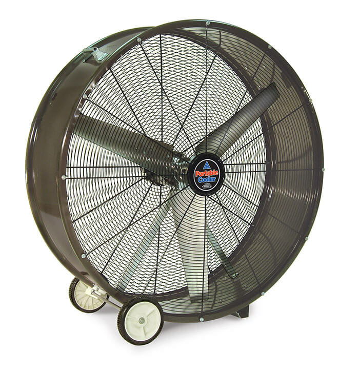 QUIET BREEZE 42 IN. TWO SPEED PORTABLE FAN 13000/9000 CFM 120 VOLT 1 PHASE 1/2 HP