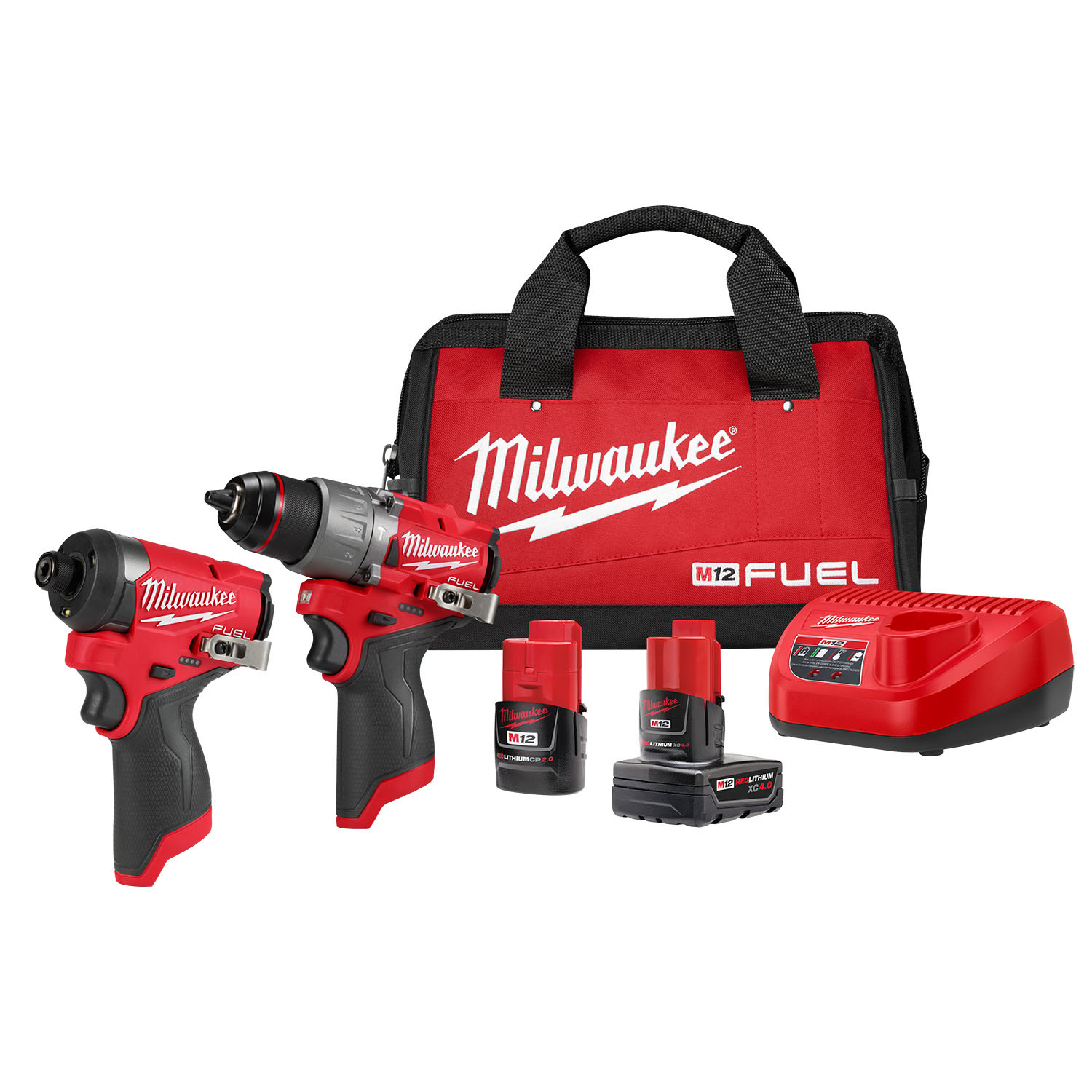 M12 FUEL 2-TOOL COMBO KIT: 1/2 IN. HAMMER DRILL AND 1/4 IN. HEX IMPACT DRIVER