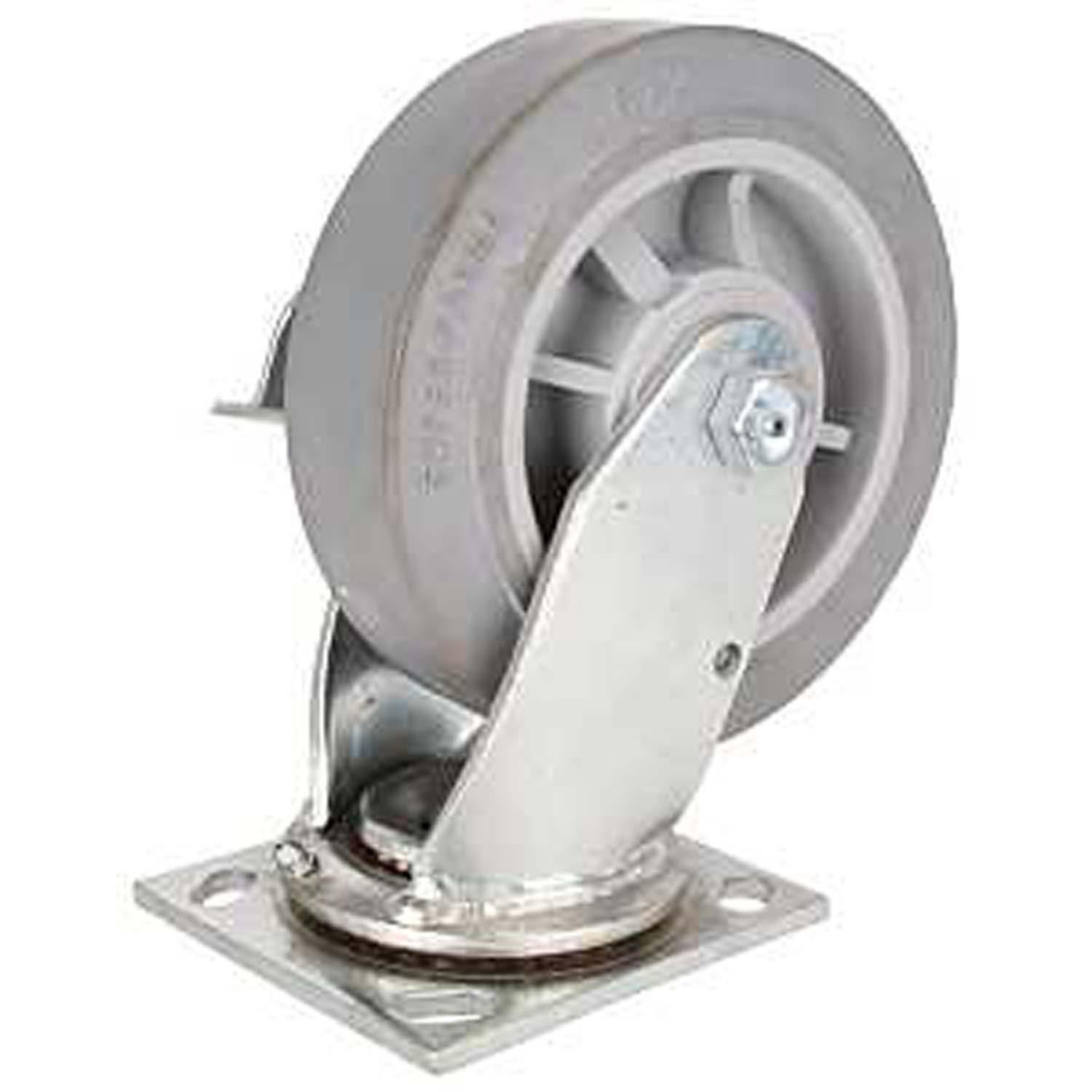 6 IN. DIA. SWIVEL/BRAKE CASTER THERMOPLASTIC RUBBER WHEEL WITH 500 LB CAPACITY 6 IN. DIA. SWIVEL/BRAKE CASTER THERMOPLASTIC RUBBER WHEEL WITH 500 LB CAPACITY