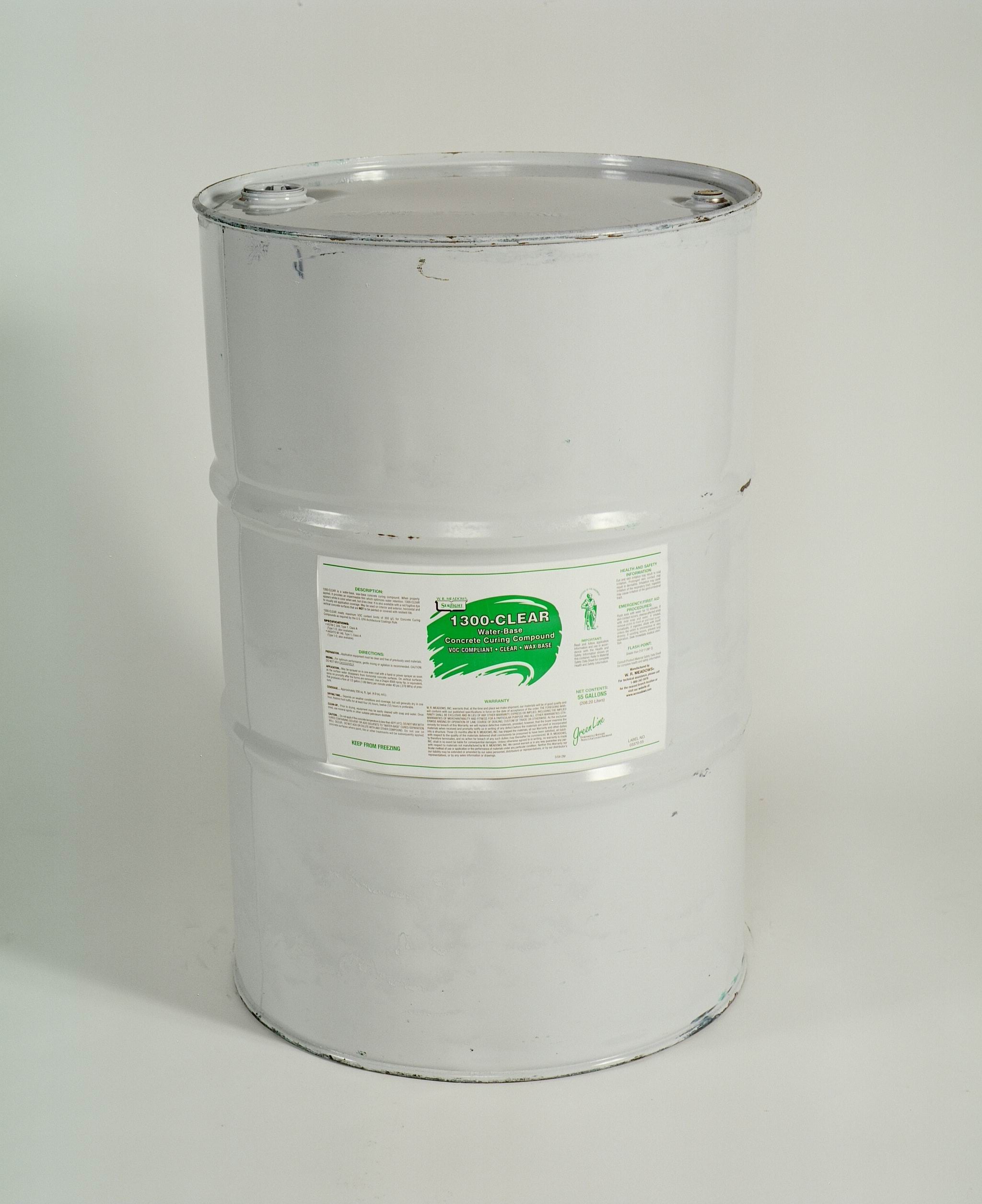 55 GALLON CLEAR WATER BASED WAX-BASED CONCRETE CURING COMPOUND
