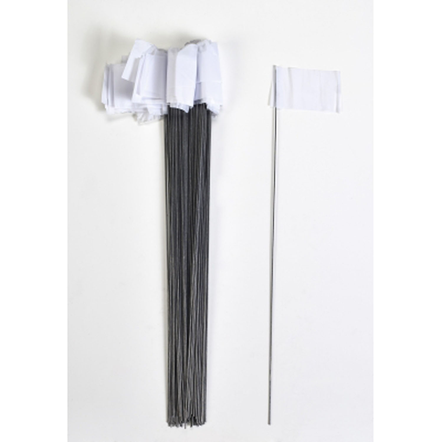 2.5  X 3.5 X 21 IN. WHITE WIRE FLAG