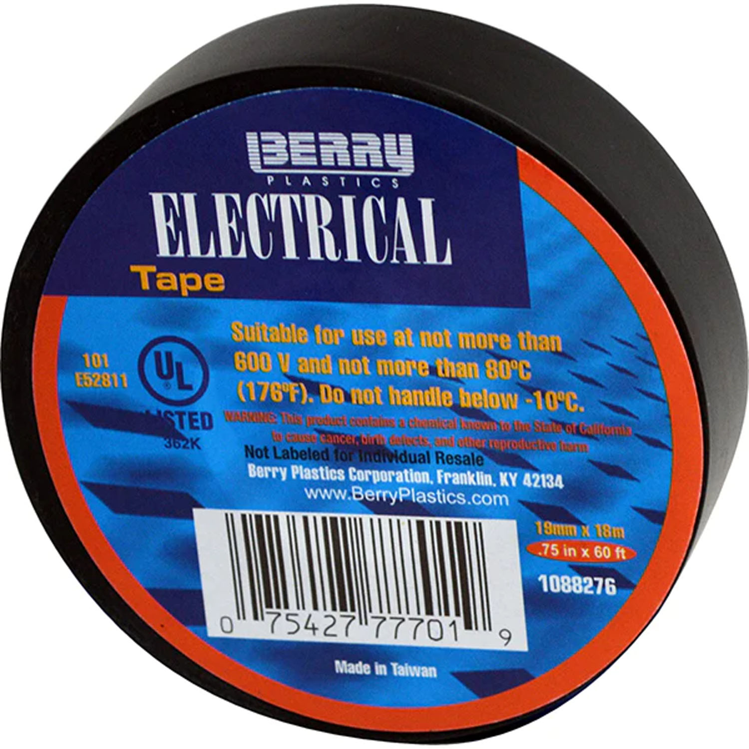 3/4 IN. X 66 FT. ELECTRICAL TAPE (MULTIPLE COLORS AVAILABLE)
