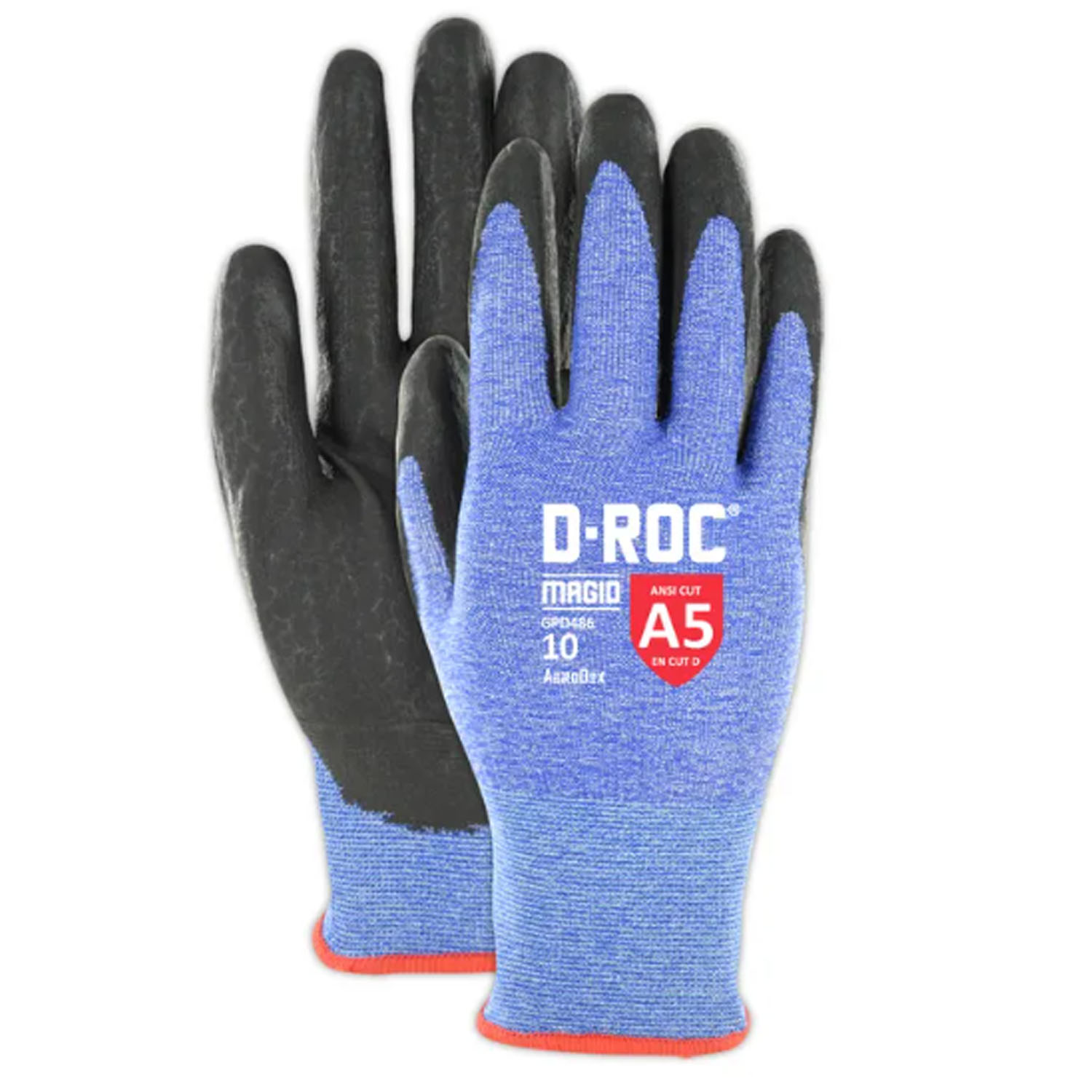 D-ROC AERODEX 18-GAUGE NITRILE CUT-RESISTANT GLOVES CUT LEVEL A5 (MULTIPLE SIZES AVAILABLE)