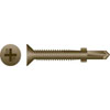 #12-24 X 2 IN. 3 PT. SELF-DRILLING PHILLIPS FLAT HEAD REAMER WITH WINGS WAR COATED SCREWS