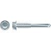 #12-24 X 2 IN. 5 PT. SELF-DRILLING UNSLOTTED INDENTED HEX WASHER HEAD ZINC PLATED SCREWS
