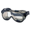 CLEAR GRAY SCRATCH RESISTANT ELASTIC STRAP GOGGLES