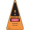 25 PACK TRIANGLE ORANGE LOCKOUT TAGS