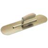 16 IN. X 4 IN. GOLDEN STAINLESS STEEL POOL TROWEL WITH A CAMEL BACK WOOD HANDLE ON A SHORT SHANK