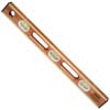 48 IN. PROFESSIONAL MAHOGANY FLAT BRASS LEVEL 6 VIALS