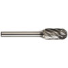 1/4 IN. SC-3NF CYLINDRICAL BALL NOSE SOLID CARBIDE BURR ALUMINUM CUT