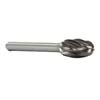 1/2 IN. X 7/8 OVAL CARBIDE BURR 1/4 SHANK FOR ALUMINUM SE 5NF