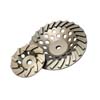 4 IN. X 5/8 -11 DELUX-CUT SPIRAL TURBO DIAMOND CUP GRINDER 10 SEG