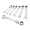 7 PIECE RATCHETING FLEX HEAD COMBINATION WRENCH SET DWMT74195