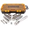 METRIC/SAE SOCKET WRENCH SET 34 PIECES 1/4 & 3/8 IN