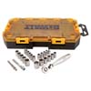 METRIC/SAE SOCKET WRENCH SET 25 PIECES 1/4 IN