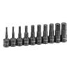 1/2 IN. DRIVE STANDARD LENGTH METRIC HEX DRIVER SET 6 TO 19 MM