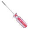 1/2 INCH DRIVE 4 INCH SHANK 7-1/2 INCH OAL PLASTIC HANDLE SLOTTED FLAT HEAD SCREWDRIVER
