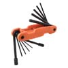 PRO FOLDING HEX KEY SET 11 FRACTIONAL IN.-SIZED KEYS