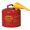 5 GALLON EAGLE RED STEEL SAFETY CAN FOR FLAMMABLES WITH FUNNEL TYPE 1 FLAME ARRESTER