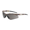 ANSER SEMI-RIMLESS SAFETY GLASSES WITH CAMOUFLAGE FRAME GRAY LENS AND ANTI-SCRATCH COATING