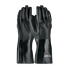 14 IN. BLACK PVC DIPPED SAFETY GLOVES WITH JERSEY LINER AND ROUGH ACID FINISH
