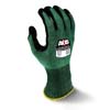 LARGE AXIS CUT PROTECTION LEVEL A2 FOAM NITRILE COATED GLOVE WITH DOTTED PALM