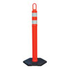 42 IN. ORANGE LOOPER DELINEATOR TUBE WITH 12 LB RUBBER BASE