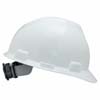 WHITE SLOTTED FAS-TRAC V-GARD PROTECTIVE HARD HAT WITH RATCHET