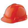 ORANGE SLOTTED FAS-TRAC V-GARD PROTECTIVE HARD HAT WITH RATCHET