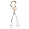 22 IN. CHAIN REBAR POSITIONING LANYARD WITH CHAIN 2 SNAP HOOKS AND REBAR HOOK