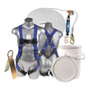 UNIVERSAL SIZE ROOFING BUCKET KIT 5 POINT HARNESS 50FT LIFELINE