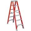 8 FOOT TWIN STEP LADDER 300 LB 3 IN NON-CONDUCTIVE RAIL