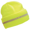 S109 HI VIZ LIME KNIT CAP 100% ACRYLIC