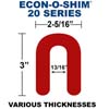 HORSESHOE ECON-O-SHIM 100/PACK (MULTIPLE OPTIONS AVAILABLE)