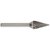 CONE SHAPE SOLID CARBIDE BURR DOUBLE CUT (MULTIPLE SIZES AVAILABLE)