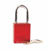 RED ALUMINUM BODY STEEL SHACKLE SAFETY PADLOCK SET 6 (MULTIPLE SIZES AVAILABLE)