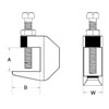 ROD GALVANIZED BEAM CLAMP (MULTIPLE SIZES AVAILABLE)