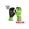 CUT 4 HIGH VISIBILITY POLYURETHANE DIPPED GLOVES 12 PACK (MULTIPLE SIZES AVAILABLE)