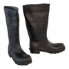 NON-INSULATED KNEE BOOT PLAIN TOE PULL ON CLOSURE PVC BLACK