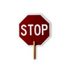 STOP/SLOW PADDLE SIGN WITH SHORT HANDLE (MULTIPLE SIZES AVAILABLE)
